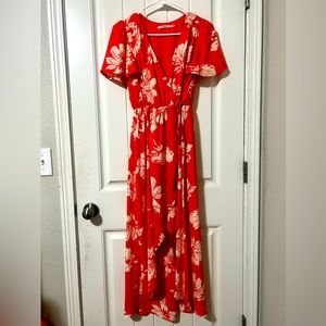 Francesca’s Floral Wrap Maxi Dress